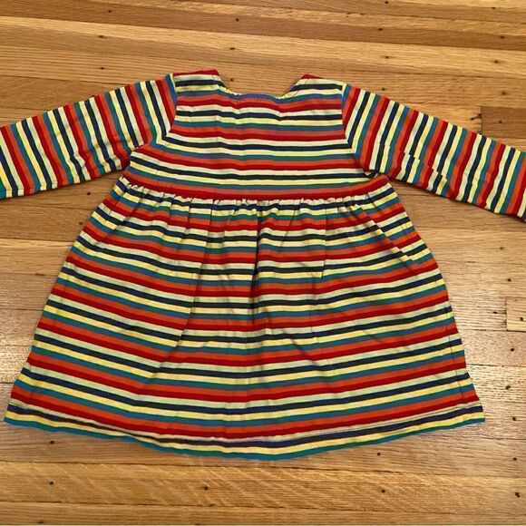 Hanna Andersson rainbow stripe long sleeve dress - Picture 4 of 4